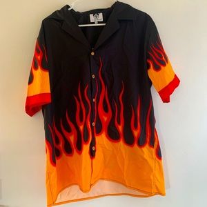 Guy Fieri inspired flame shirt - large